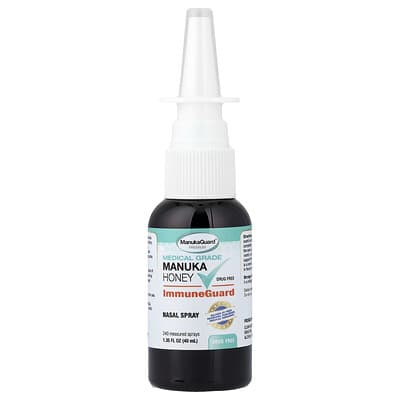 Назальный спрей ManukaGuard, медицинский мед Манука, 1.35 fl oz (40 ml)