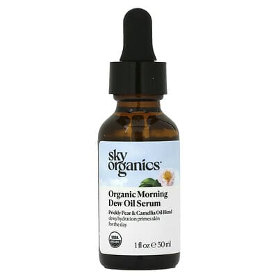 Organic Morning Dew Oil Serum, Prickly Pear & Camellia Oil Blend, 1 fl oz (30 ml)