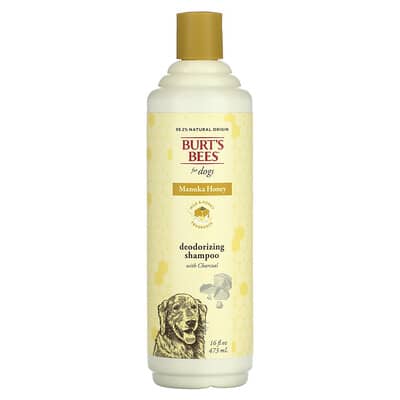 Шампунь Burt's Bees Manuka Honey Deodorizing с углем для собак, Milk & Honey, 16 fl oz (473 ml)