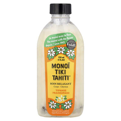 Monoi Tiki Tahiti®, Tipanie, Coconut Oil, 4 fl oz (120 ml)