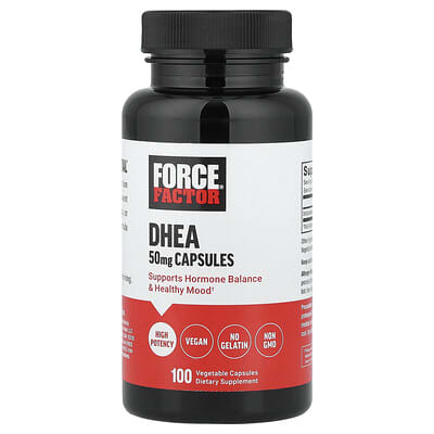 Force Factor DHEA, 50 mg, 100 растительных капсул