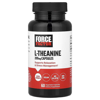 L-Theanine, 200 mg, 60 вегетарианских капсул