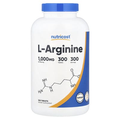 L-Arginine, 1,000 mg, 300 таблеток