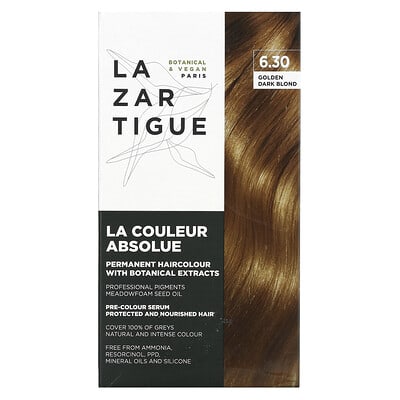 Краска для волос Permanent Hair Dye с растительными экстрактами, 6.30 Golden Dark Blond, 1 применение