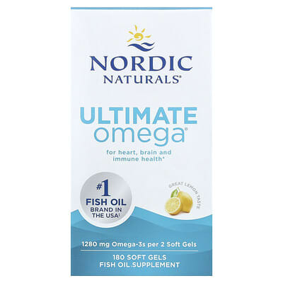 Ultimate Omega®, Lemon, 180 мягких капсул (640 mg на капсулу)