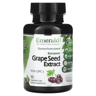 Emerald Laboratories Экстракт семян винограда, 90 Vegetable Capsules