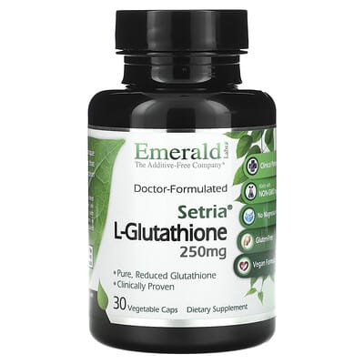 L-Glutathione, 250 mg, 30 вегетарианских капсул