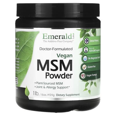 Веганский порошок MSM, 1 lb (454 g)
