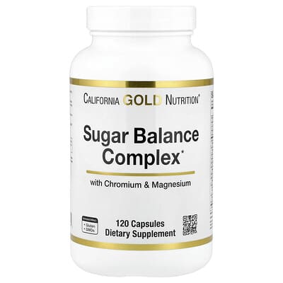 Sugar Balance Complex with Chromium, Gymnema Sylvestre, Gingko Biloba and Milk Thistle, 120 Veggie Capsules