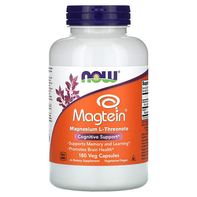Magtein® магния L-треонат, 180 вегетарианских капсул (48 mg на капсулу)