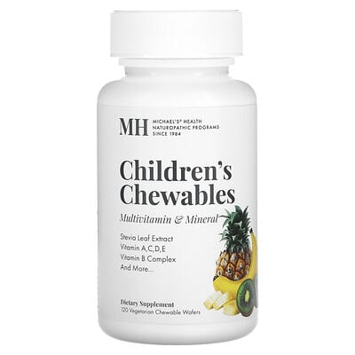 Children's Chewables, Multivitamin & Mineral, Natural Fruit Punch, 120 Vegetarian Chewable Wafers