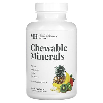 Жеваемые минералы Natural Fruit Punch, 90 веганских таблеток