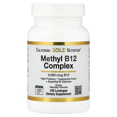 Комплекс Метил B12 с фолатом, биотином и витамином B6, вишня, 100 пастилок