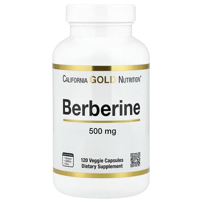 Берберин HCI, 500 mg, 120 вегетарианских капсул