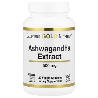 Ashwagandha, 500 mg, 120 вегетарианских капсул