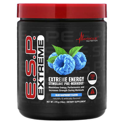 E.S.P.® Extreme Energy Stimulant Pre-Workout, Blue Raspberry, 10 oz (275 g)