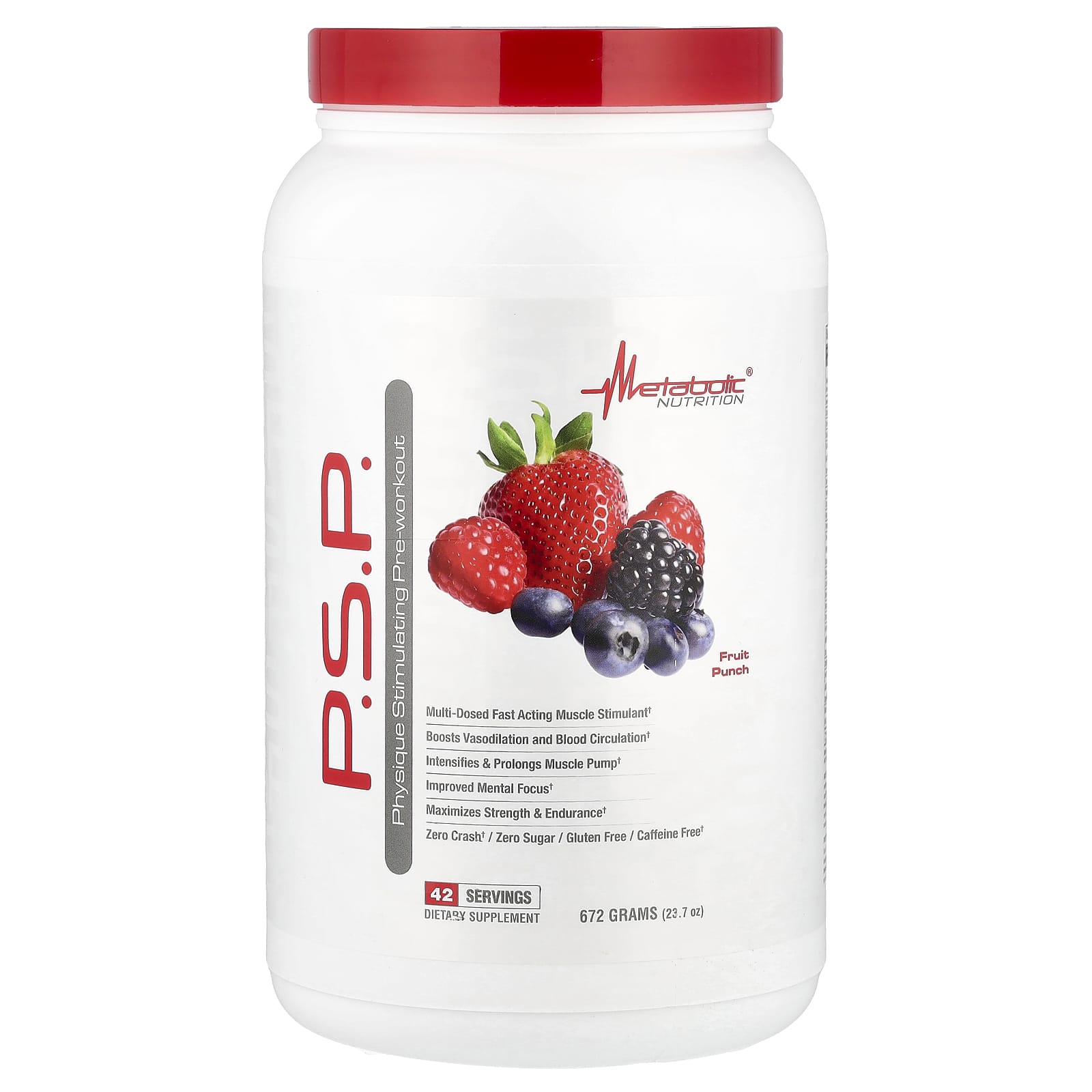 P.S.P. Physique Stimulating Pre-Workout, Fruit Punch, 23.7 oz (672 g)