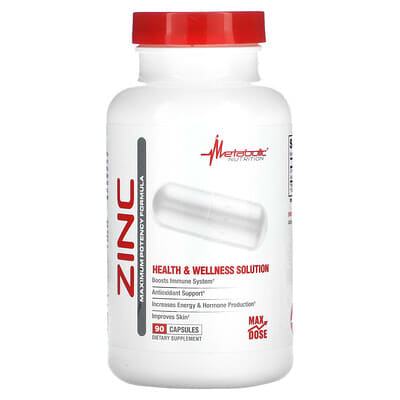 Цинк Metabolic Nutrition, 90 капсул (75 мг на капсулу)