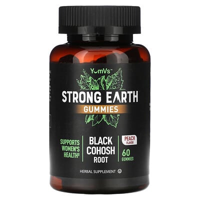 Желейные витамины Strong Earth Black Cohosh Root, Peach, 60 шт