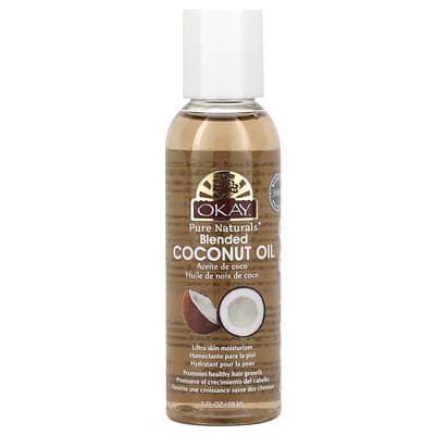 Okay Pure Naturals Смешанное кокосовое масло для волос и кожи, 2 fl oz (59 ml)