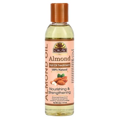 Okay Pure Naturals, масло для волос Almond Hot Oil, 6 oz (177 ml)