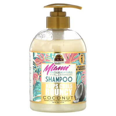 Шампунь Okay Pure Naturals Miami South Beach Curls, Coconut, 473 ml
