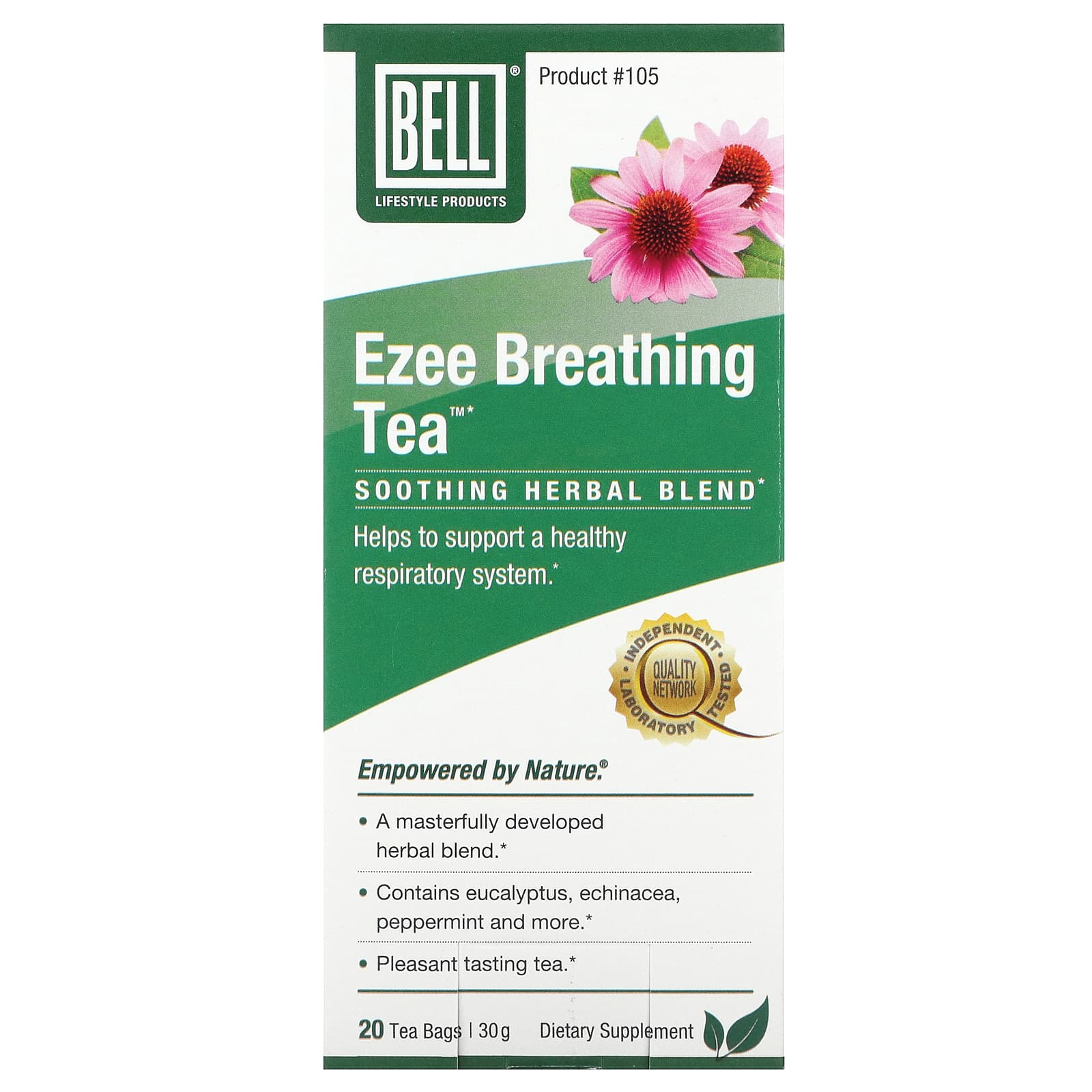 Ezee Breathing Tea™, Soothing Herbal Blend, 20 Tea Bags, 30 g