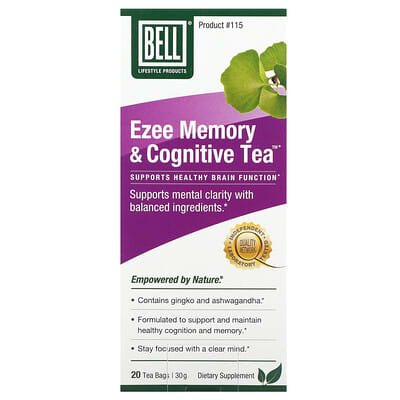 Чай Ezee Memory & Cognitive Tea™, 20 чайных пакетиков, 30 g