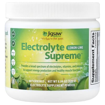 Электролит Electrolyte Supreme™, Lemon-Lime, 8.04 oz (228 g)
