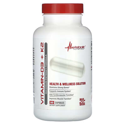 Vitamin D3 + K2, 90 Capsules