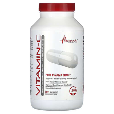Витамин C Metabolic Nutrition, 180 капсул (750 mg per Capsule)