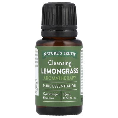 Чистое эфирное масло, очищающее лемонграсс, 0.51 fl oz (15 ml)