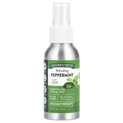 Освежающий мист с эфирным маслом мяты, 2.4 fl oz (71 ml)
