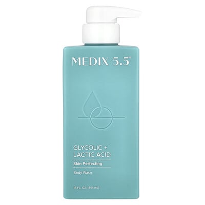 Гель для душа Skin Perfecting, гликолевая + молочная кислота, 15 fl oz (444 ml)