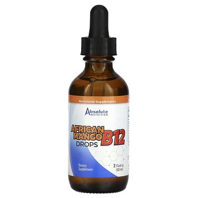 Капли Absolute Nutrition African Mango B12, 2 fl oz (60 ml)