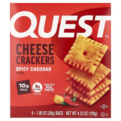 Сырные крекеры Spicy Cheddar, 4 пакета по 1.06 oz (30 g)