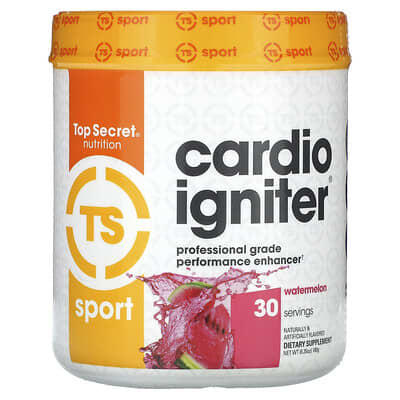 Спортивная добавка Sport, Cardio Igniter, профессиональный усилитель эффективности, арбуз, 6.35 oz (180 g)