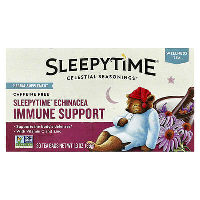 Wellness Tea, Sleepytime® Echinacea Immune Support, Caffeine Free, 20 Tea Bags, 1.3 oz (36 g)