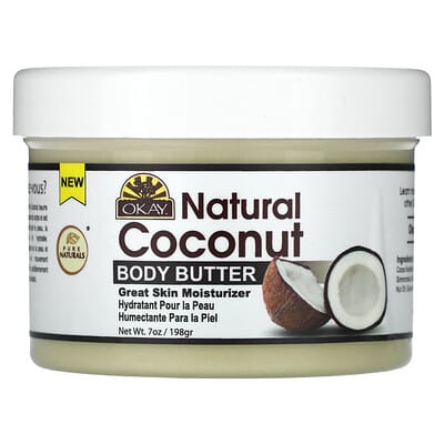 Natural Coconut Body Butter, 7 oz (198 g)