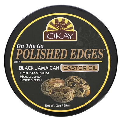 On The Go Polished Edges с черным маслом касторовым Jamaican, 2 oz (59 ml)