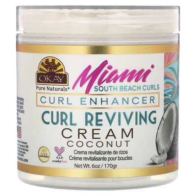 Крем для усиления завитков волос Miami South Beach Curls, 6 oz (170 g)