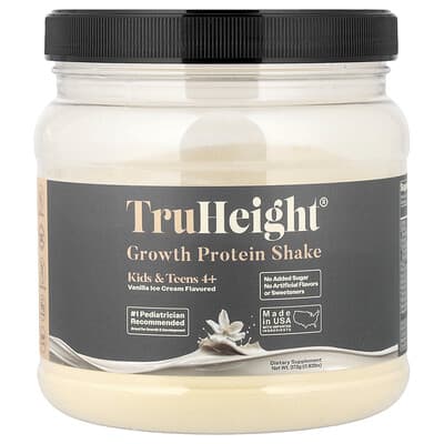 Growth Protein Shake, Детский протеиновый коктейль 4+, ванильное мороженое, 0.82 lbs (373 g)