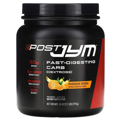 Post JYM®, быстроусвояемые углеводы, мандарин, 2.2 lbs (993 g)