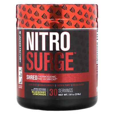 Nitro Surge™, Shred Thermogenic Pre-Workout, Blueberry Lemonade, 7.61 oz (216 g)