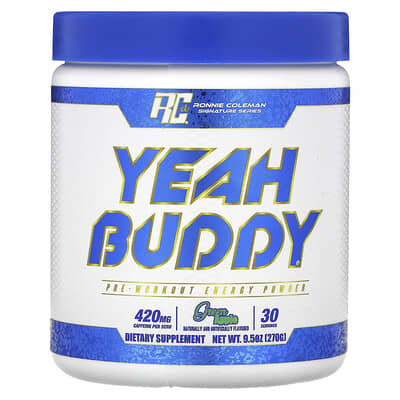 Signature Series, Yeah Buddy®, Pre-Workout Energy Powder, Green Apple, 9.5 oz (270 g)