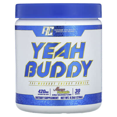 Signature Series, Yeah Buddy®, Pre-Workout Energy Powder, Mango Pineapple, 9.5 oz  (270 g)