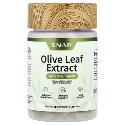 Экстракт листьев оливы Snap Supplements, 60 Capsules (750 mg per Capsule)