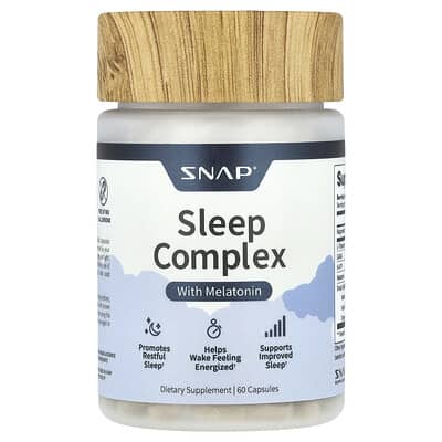 Snap Supplements Sleep Complex с мелатонином, 60 капсул