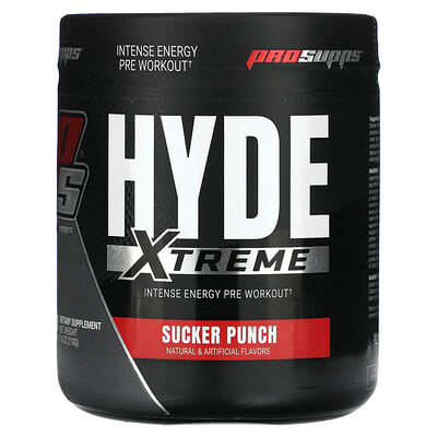 Hyde® Xtreme, Hard Hitting Energy Pre Workout, Fruit Punch, 7.4 oz (210 g)