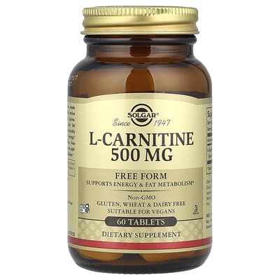 L-Carnitine, Free Form, 60 таблеток (500 mg на таблетку)